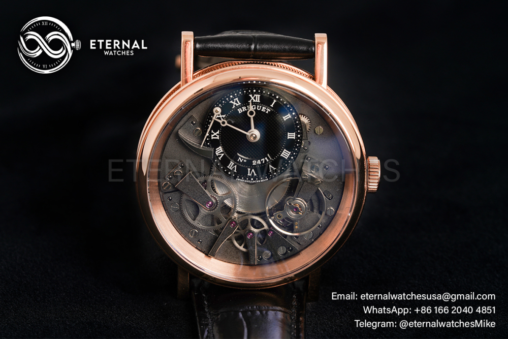 BREGUET - Tradition 7057BR/G9/9W6 40mm RG/LE Black/Black SF A507