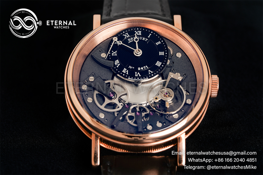 BREGUET - Tradition 7057BR/G9/9W6 40mm RG/LE Black/Black SF A507