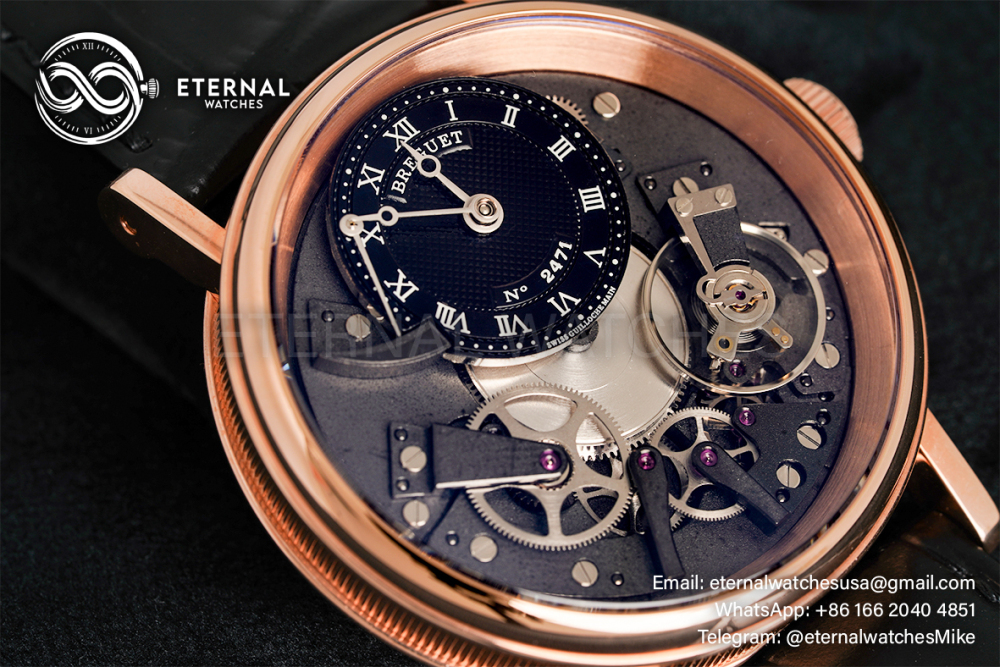 BREGUET - Tradition 7057BR/G9/9W6 40mm RG/LE Black/Black SF A507