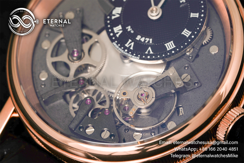 BREGUET - Tradition 7057BR/G9/9W6 40mm RG/LE Black/Black SF A507