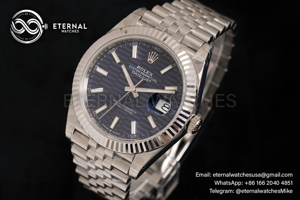 ROLEX - DateJust 126334 41mm Jubilee SS/SS Blue Textured Dial VSF VS3235