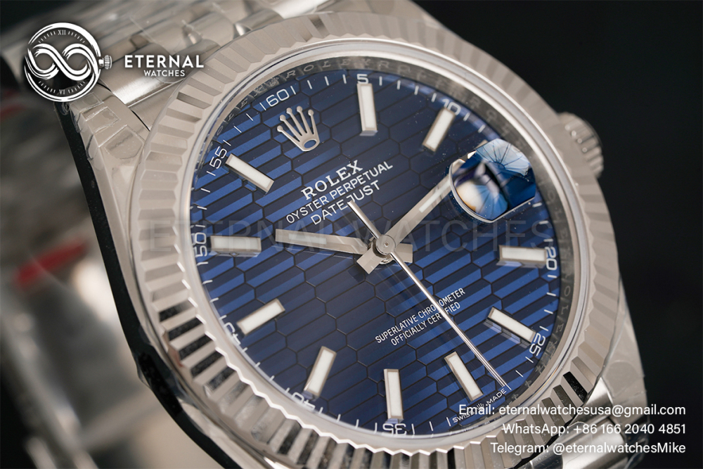 ROLEX - DateJust 126334 41mm Jubilee SS/SS Blue Textured Dial VSF VS3235