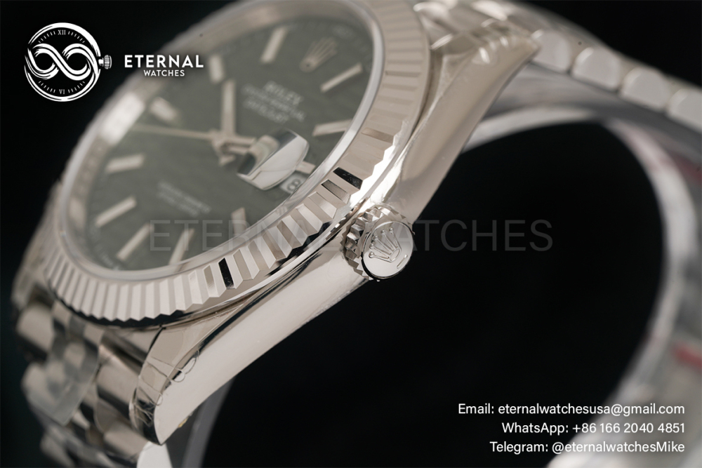 ROLEX - DateJust 126334 41mm Jubilee RG/SS Green Textured Dial Clean SH3235
