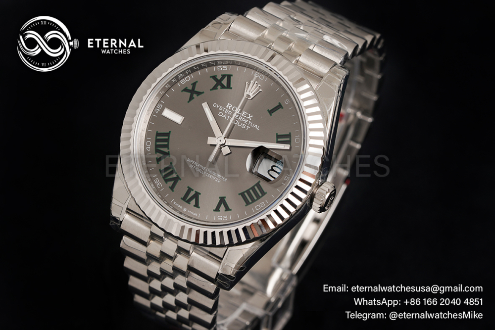 ROLEX - DateJust 126334 41mm Wimbledon Jubilee SS/SS Grey Dial VSF VS3235