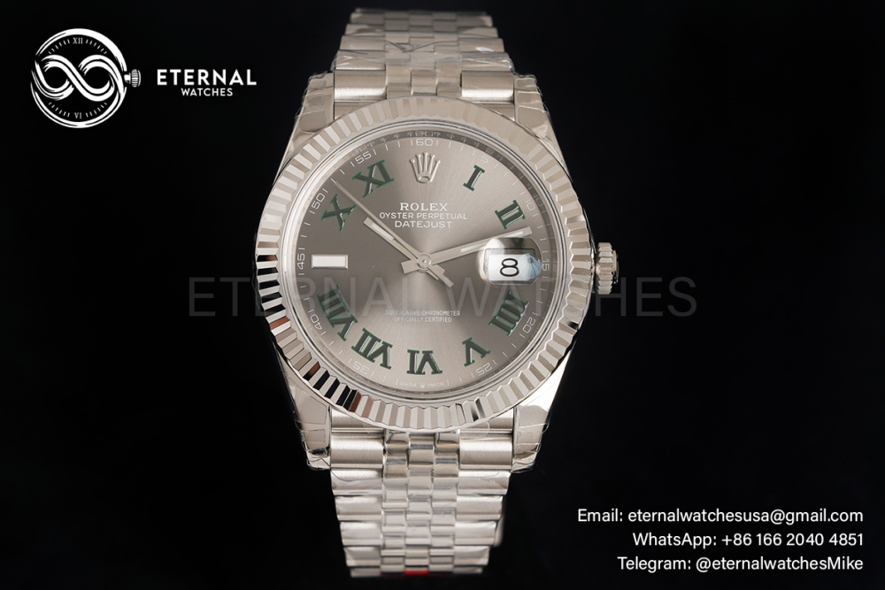 ROLEX - DateJust 126334 41mm Wimbledon Jubilee SS/SS Grey Dial VSF VS3235