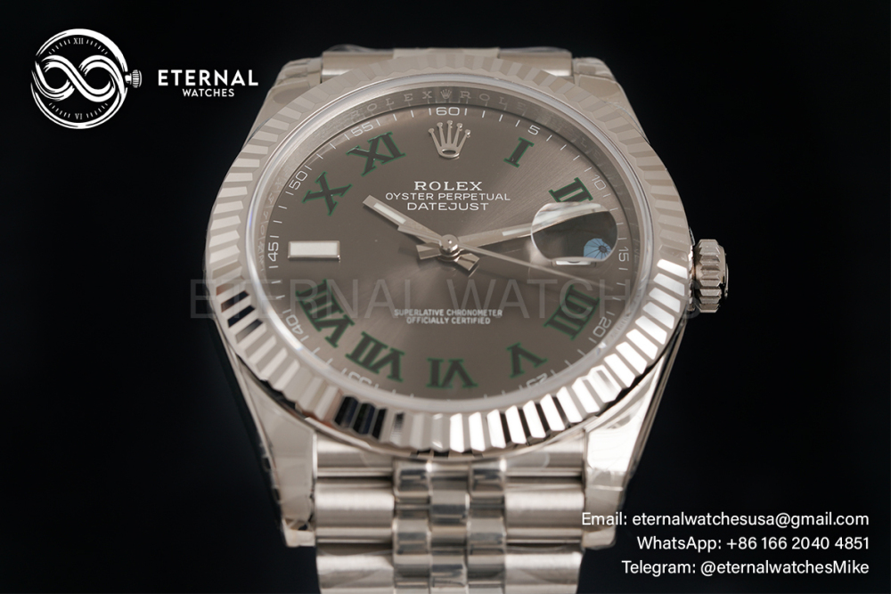 ROLEX - DateJust 126334 41mm Wimbledon Jubilee SS/SS Grey Dial VSF VS3235