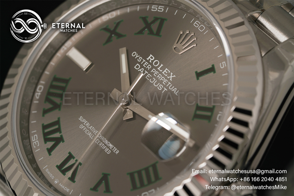 ROLEX - DateJust 126334 41mm Wimbledon Jubilee SS/SS Grey Dial VSF VS3235