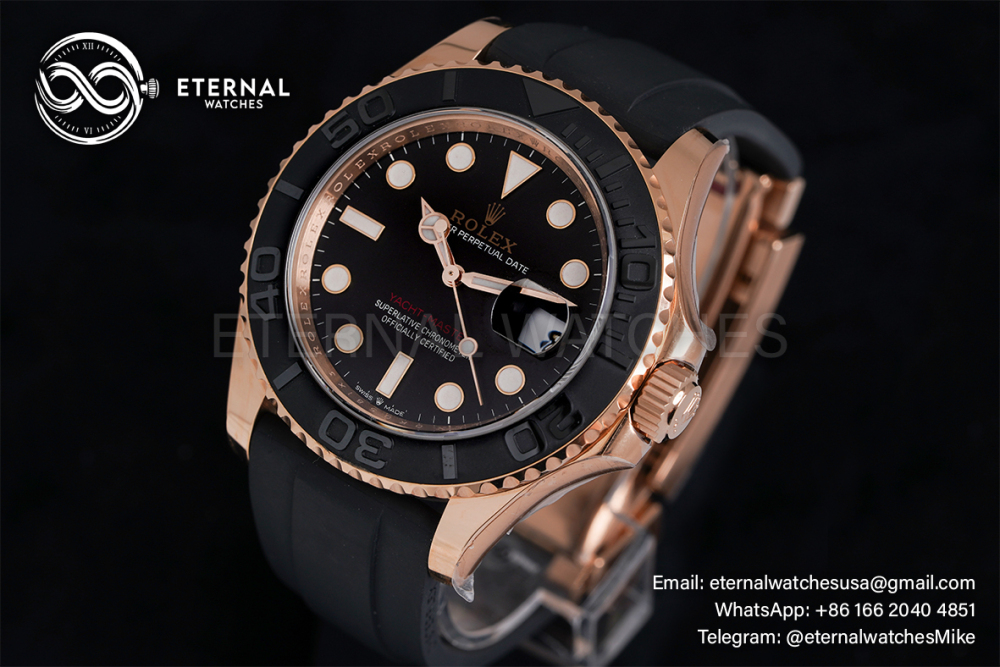 ROLEX - Yacht-Master 126655 40mm RG/RU Black/Dot CLEAN SH3235