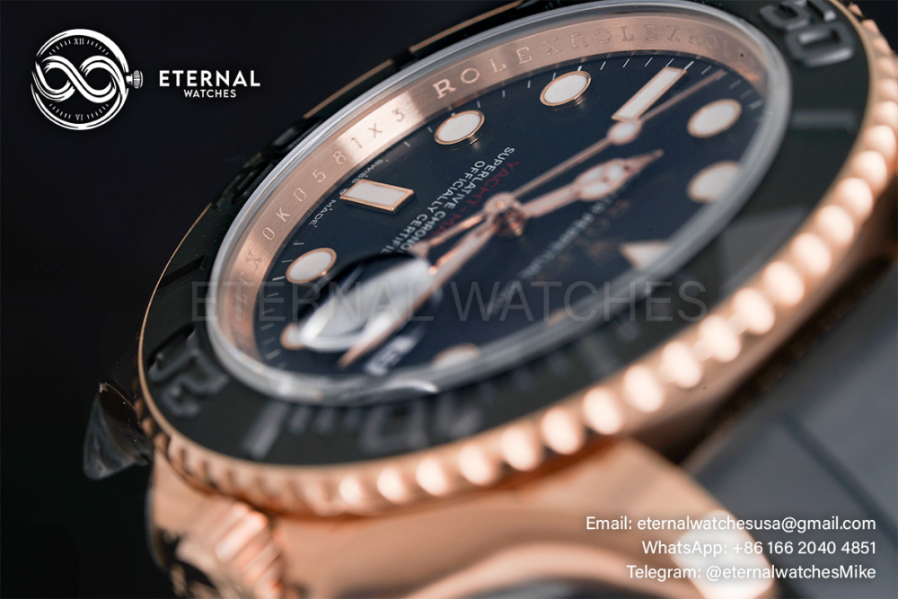 ROLEX - Yacht-Master 126655 40mm RG/RU Black/Dot CLEAN SH3235