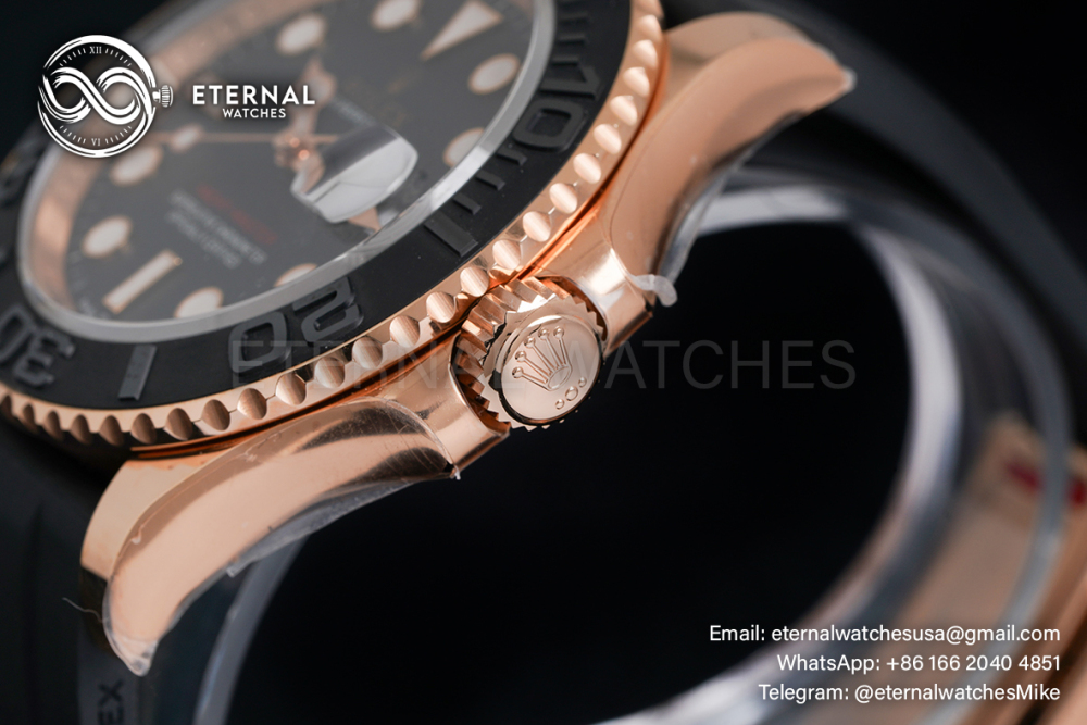 ROLEX - Yacht-Master 126655 40mm RG/RU Black/Dot CLEAN SH3235