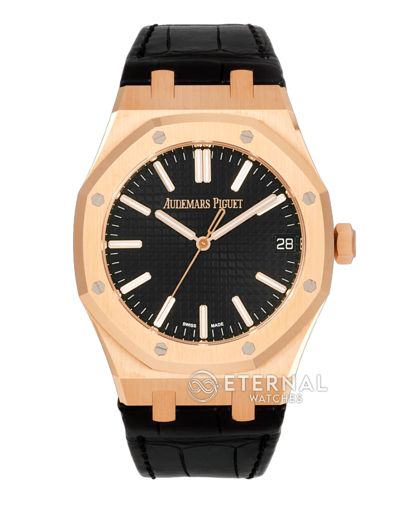 AUDEMARS PIGUET - SUPER CLONE Royal Oak 41mm 15500 RG/LE Black/Stk APSF A4302