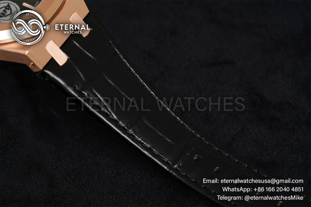 AUDEMARS PIGUET - SUPER CLONE Royal Oak 41mm 15500 RG/LE Black/Stk APSF A4302