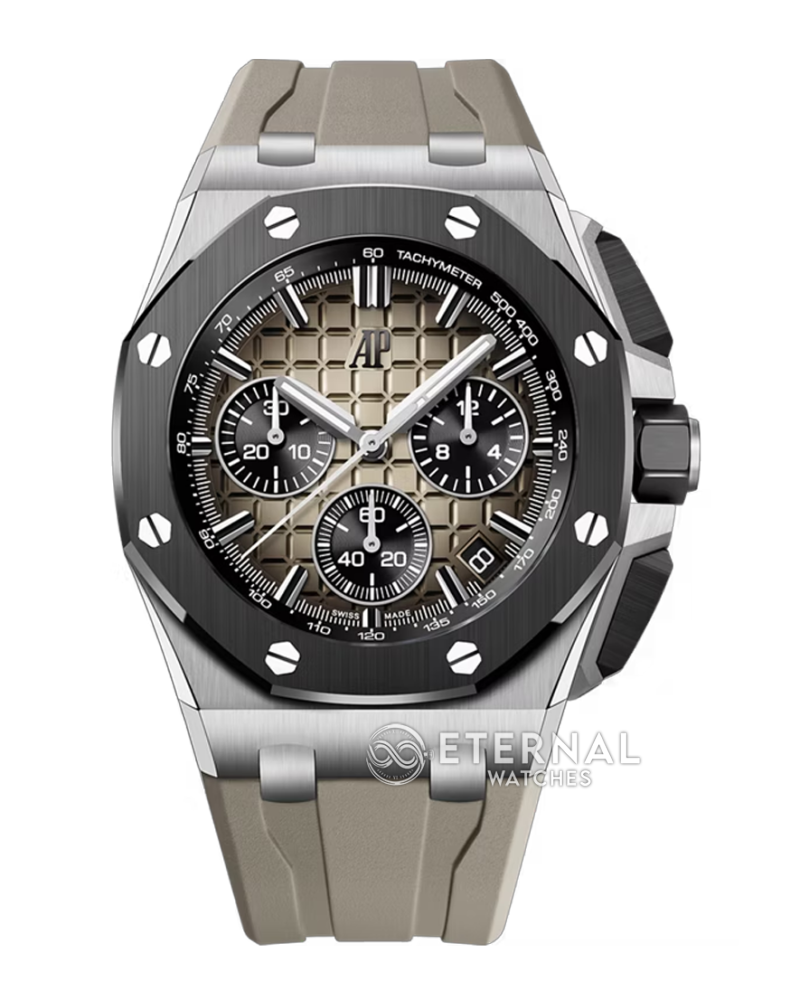 AUDEMARS PIGUET - SUPER CLONE Royal Oak Offshore 26420 43mm SS/RU Light Brown/Wht APSF 4401