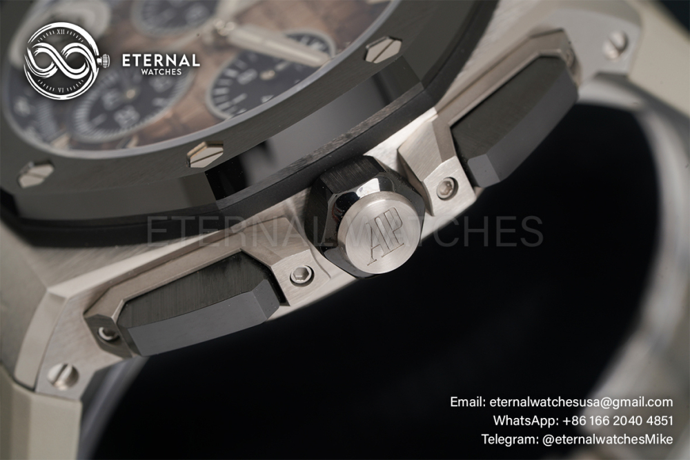 AUDEMARS PIGUET - SUPER CLONE Royal Oak Offshore 26420 43mm SS/RU Light Brown/Wht APSF 4401