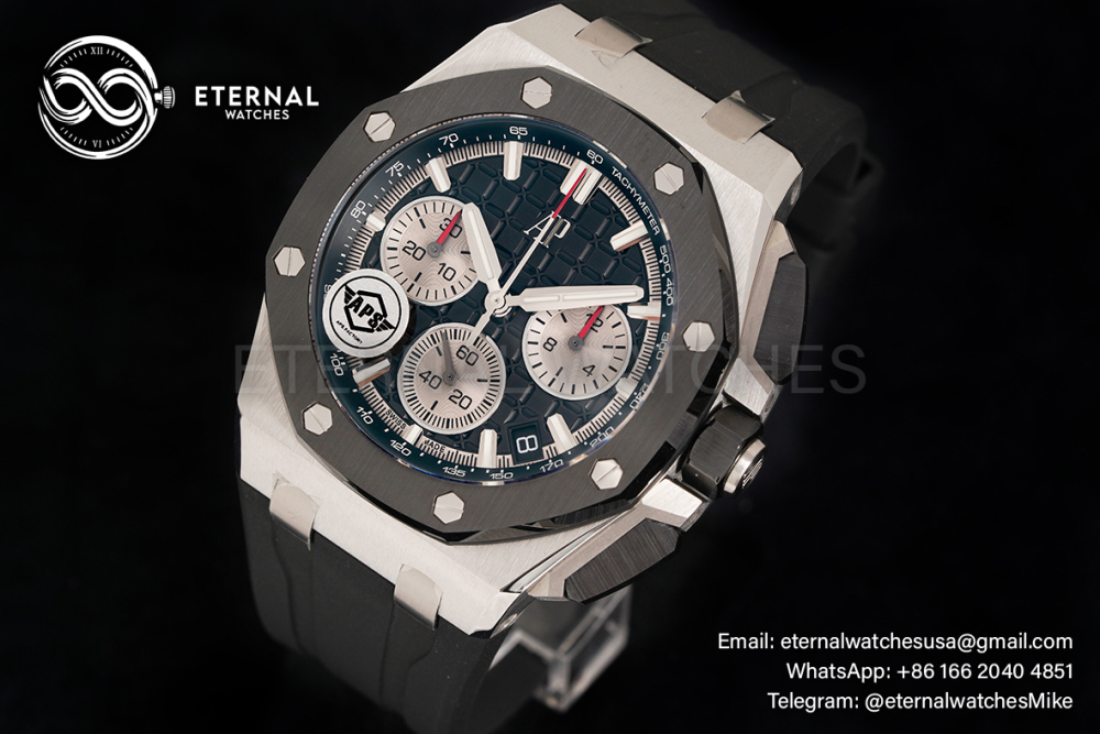 AUDEMARS PIGUET - SUPER CLONE Royal Oak Offshore 26420 43mm SS/LE Black/Wht APSF 4401
