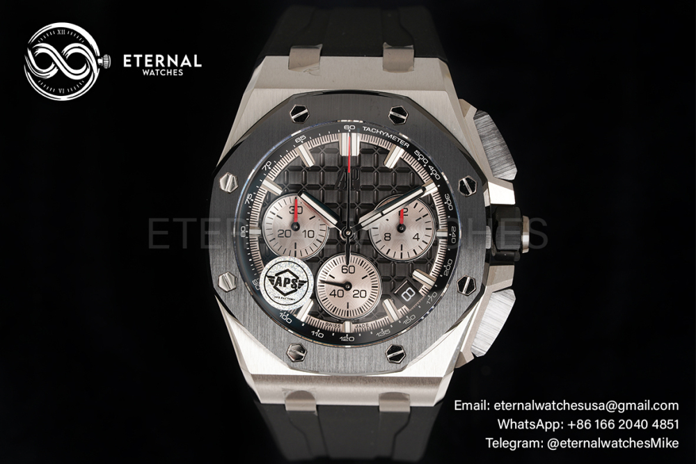 AUDEMARS PIGUET - SUPER CLONE Royal Oak Offshore 26420 43mm SS/LE Black/Wht APSF 4401
