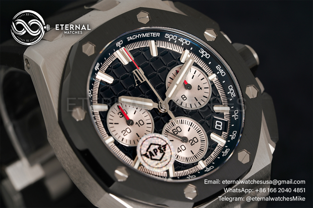 AUDEMARS PIGUET - SUPER CLONE Royal Oak Offshore 26420 43mm SS/LE Black/Wht APSF 4401