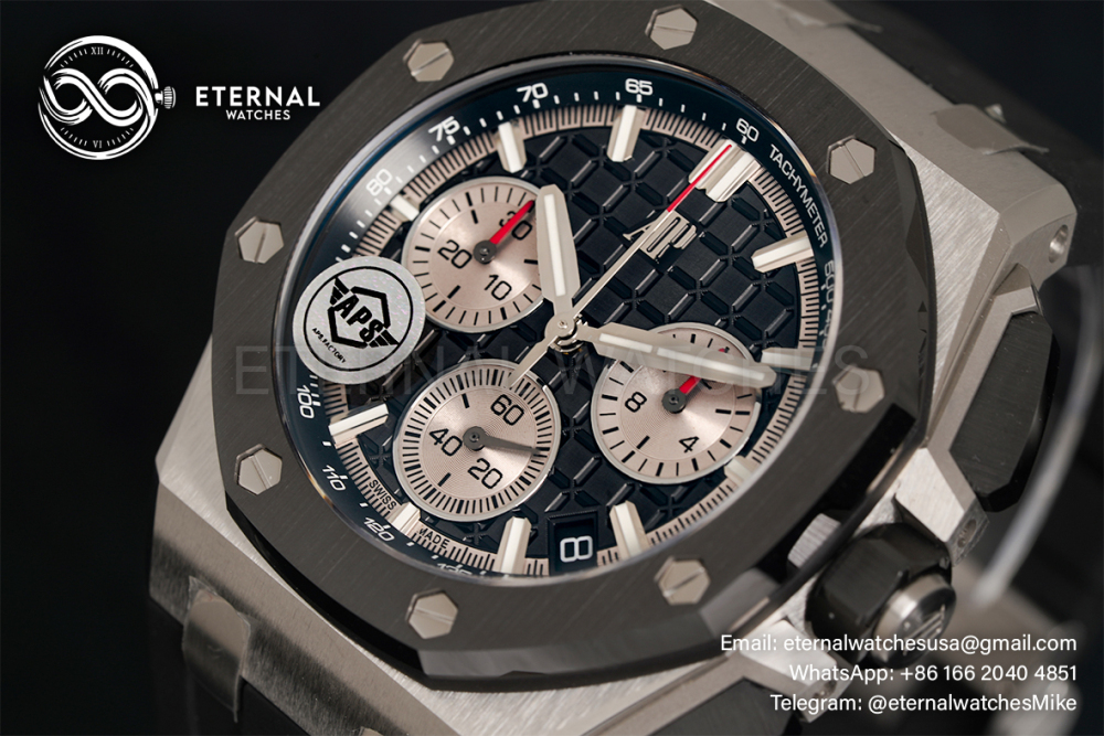 AUDEMARS PIGUET - SUPER CLONE Royal Oak Offshore 26420 43mm SS/LE Black/Wht APSF 4401
