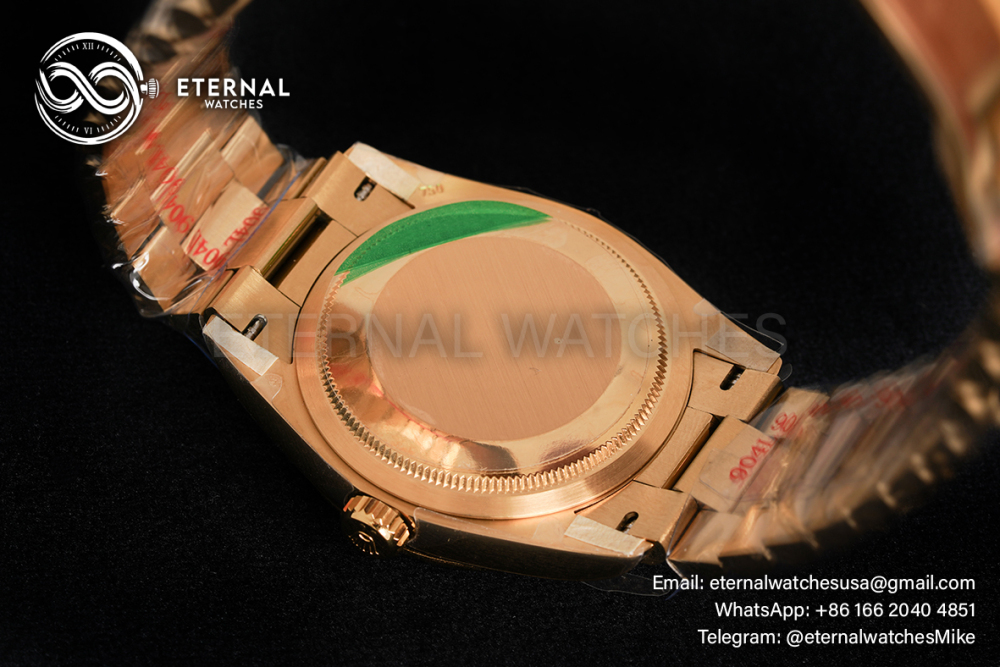 ROLEX - SUPER CLONE DayDate 128238 36mm YG/YG Turquoise/Dia A2836 Gold Wrapped