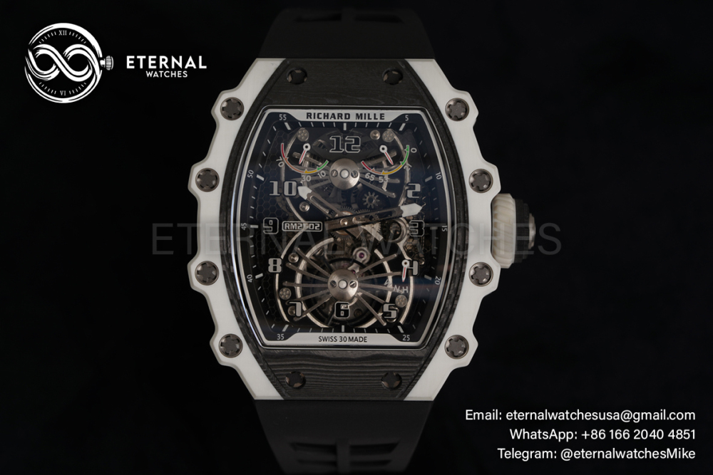 RICHARD MILLE - RM21-02 White Carbon Case Black Rubber RMF Tourbillon