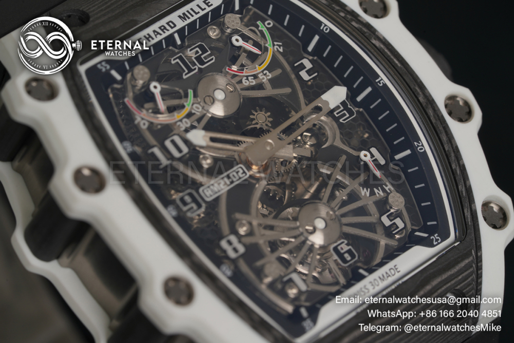 RICHARD MILLE - RM21-02 White Carbon Case Black Rubber RMF Tourbillon
