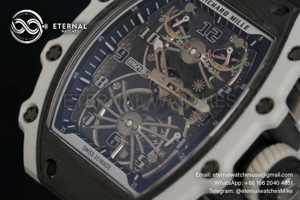 RICHARD MILLE - RM21-02 White Carbon Case Black Rubber RMF Tourbillon