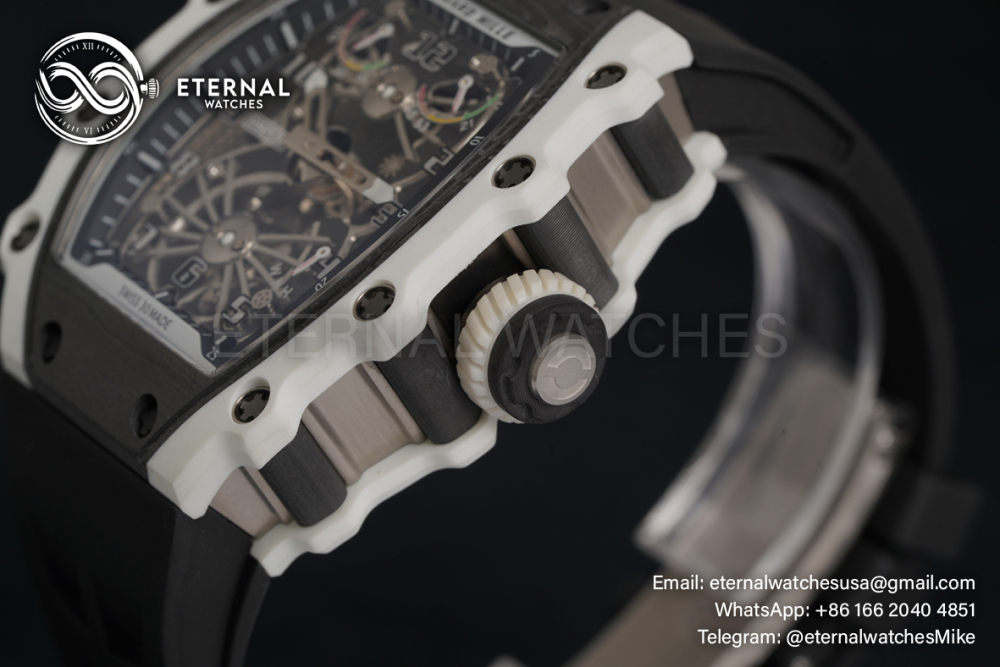 RICHARD MILLE - RM21-02 White Carbon Case Black Rubber RMF Tourbillon