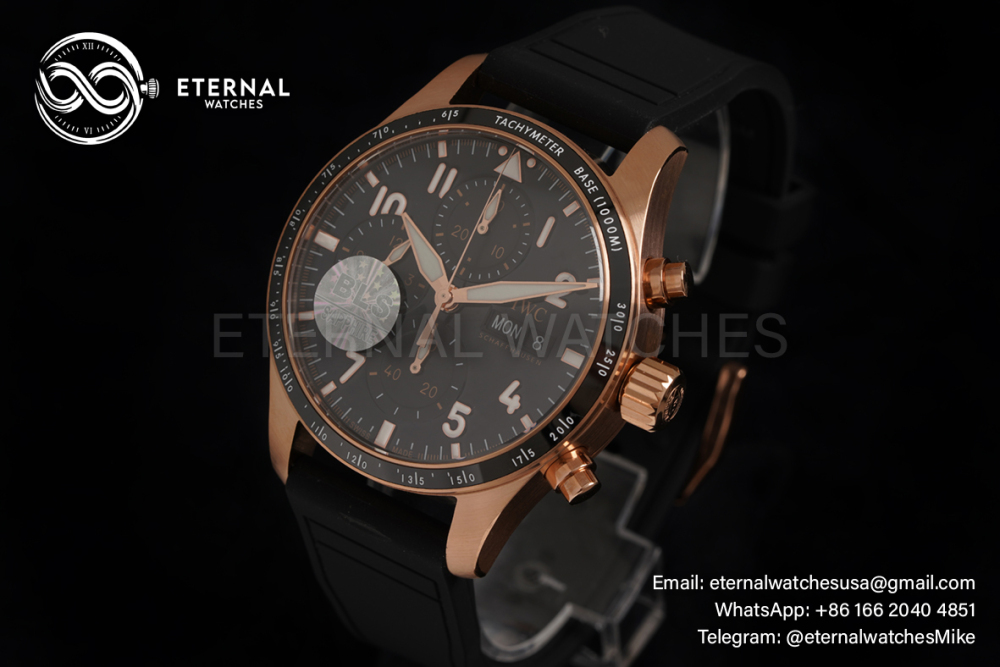 IWC - Pilot's Watch Chronograph 41mm RG/RU Black/Num BLSF A7750