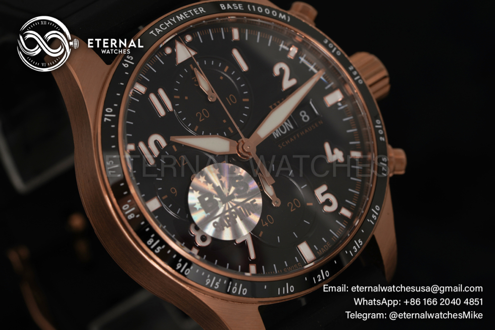 IWC - Pilot's Watch Chronograph 41mm RG/RU Black/Num BLSF A7750