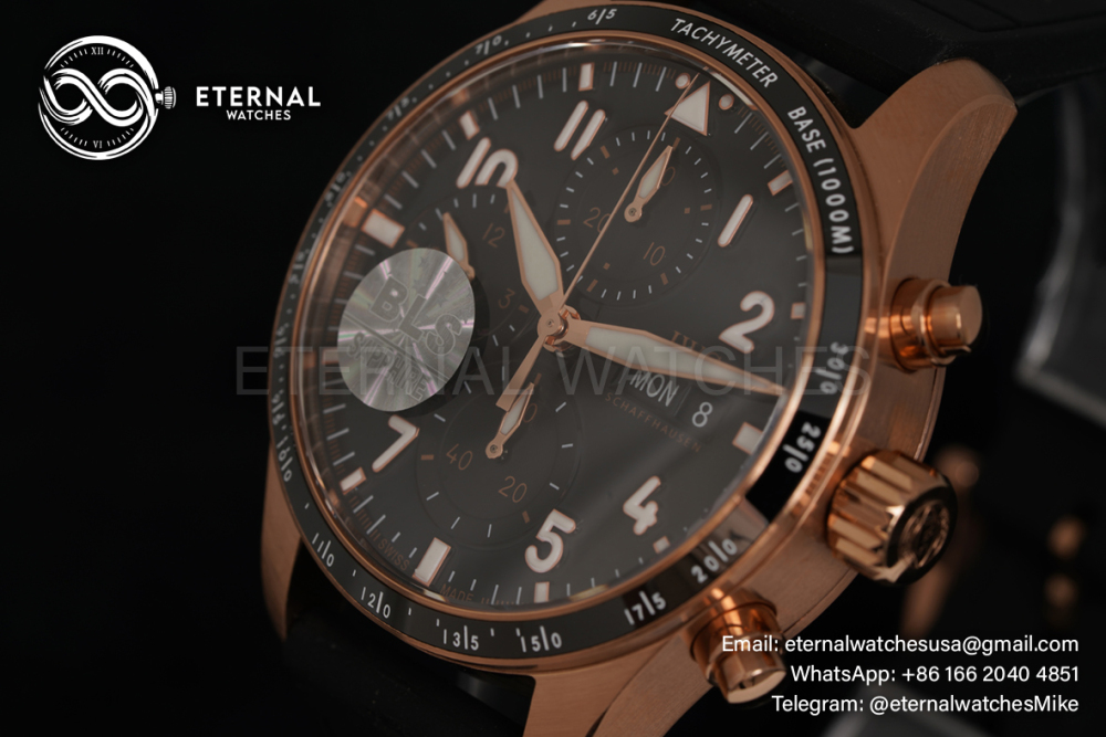 IWC - Pilot's Watch Chronograph 41mm RG/RU Black/Num BLSF A7750