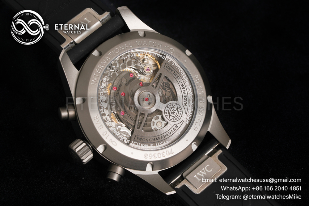 IWC - Pilot's Watch Chronograph 41mm TI/RU Black/Num BLSF A7750