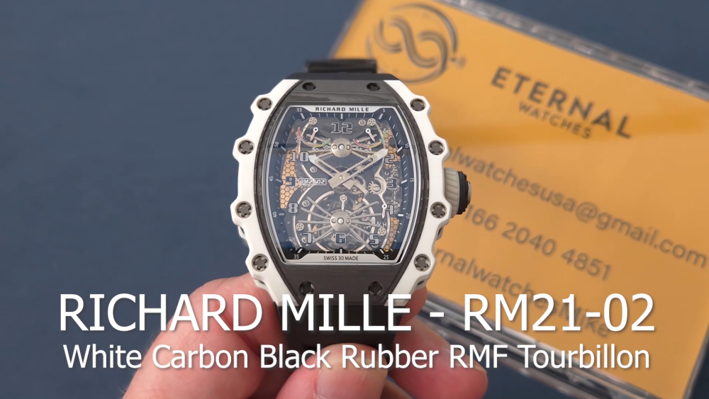 RICHARD MILLE - RM21-02 White Carbon Case Black Rubber RMF Tourbillon