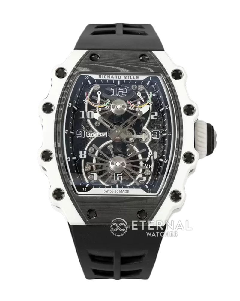 RICHARD MILLE - RM21-02 White Carbon Case Black Rubber RMF Tourbillon
