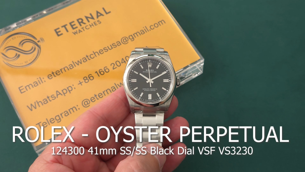 ROLEX - Oyster Perpetual 124300 41mm SS/SS Black Dial VSF VS3230