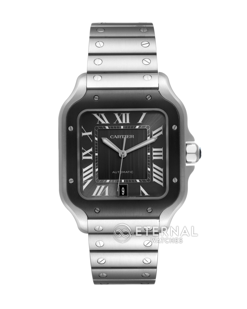 CARTIER - Santos De Cartier Mens XL 40mm SS/SS Gray BVF 9019