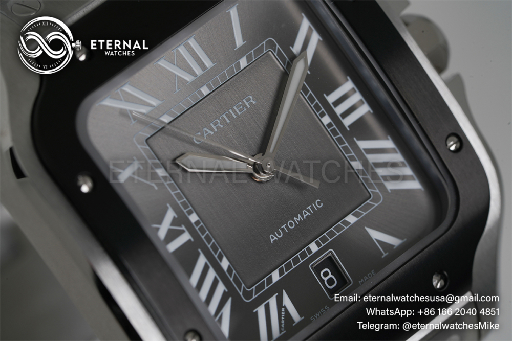 CARTIER - Santos De Cartier Mens XL 40mm SS/SS Gray BVF 9019