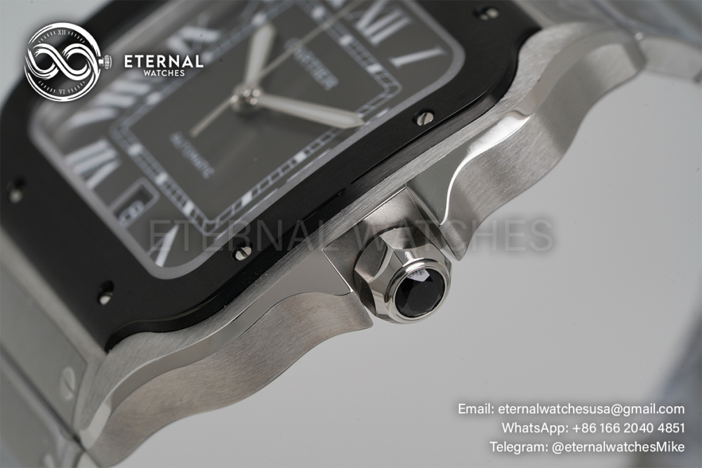 CARTIER - Santos De Cartier Mens XL 40mm SS/SS Gray BVF 9019