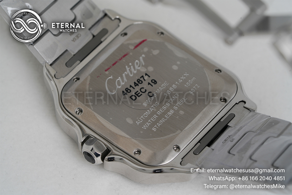 CARTIER - Santos De Cartier Mens XL 40mm SS/SS Gray BVF 9019