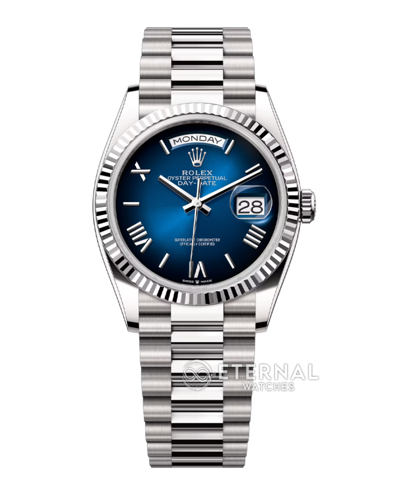 ROLEX - SUPER CLONE Day-Date 228239 40mm SS/SS Blue/Rmn VSF DD3255