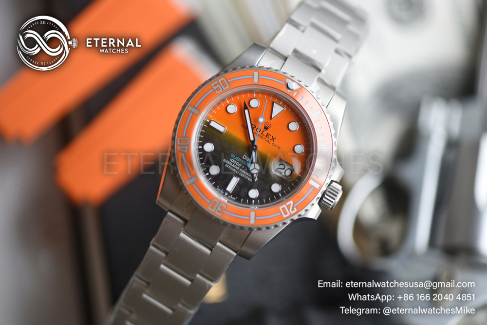 ROLEX - Submariner DIW 40mm 904L SS/SS Orange/Blk Dial VSF VS3135