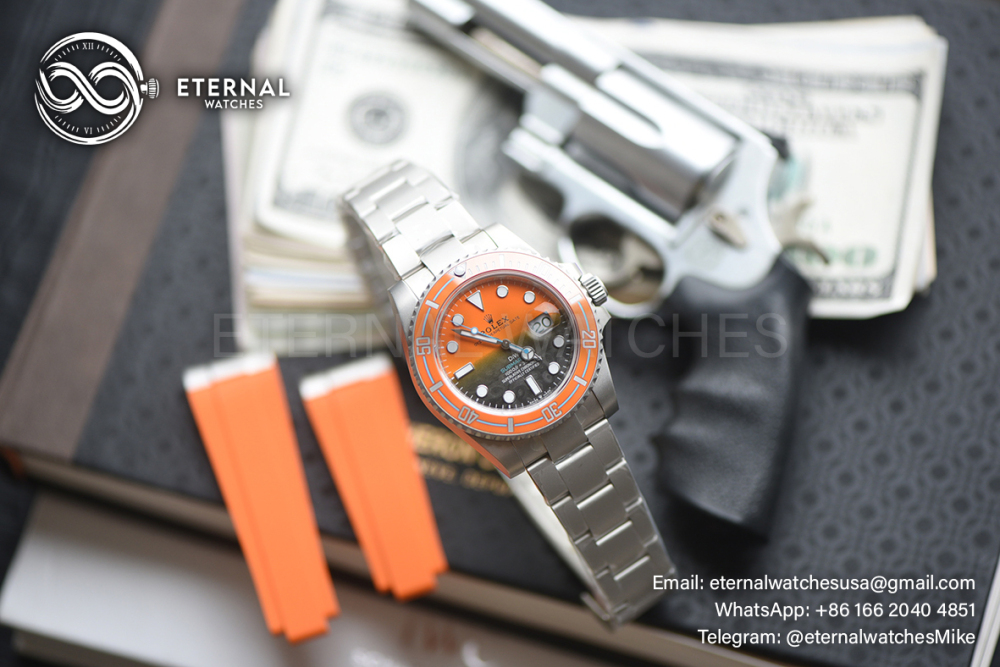ROLEX - Submariner DIW 40mm 904L SS/SS Orange/Blk Dial VSF VS3135