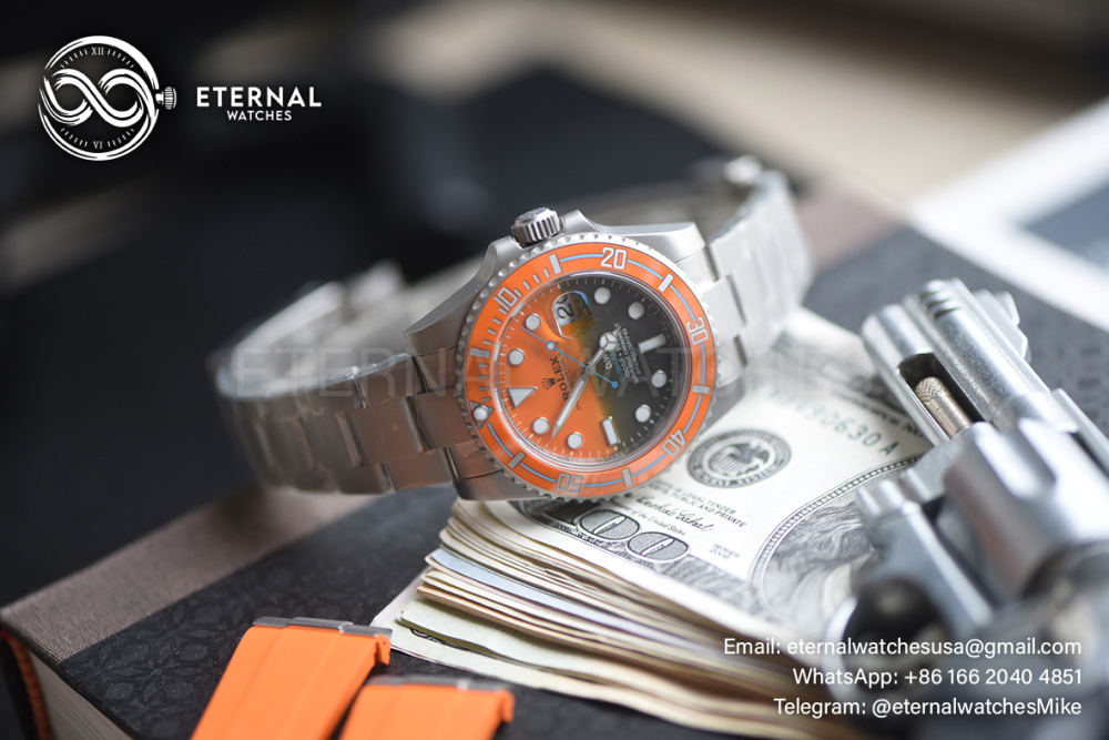ROLEX - Submariner DIW 40mm 904L SS/SS Orange/Blk Dial VSF VS3135