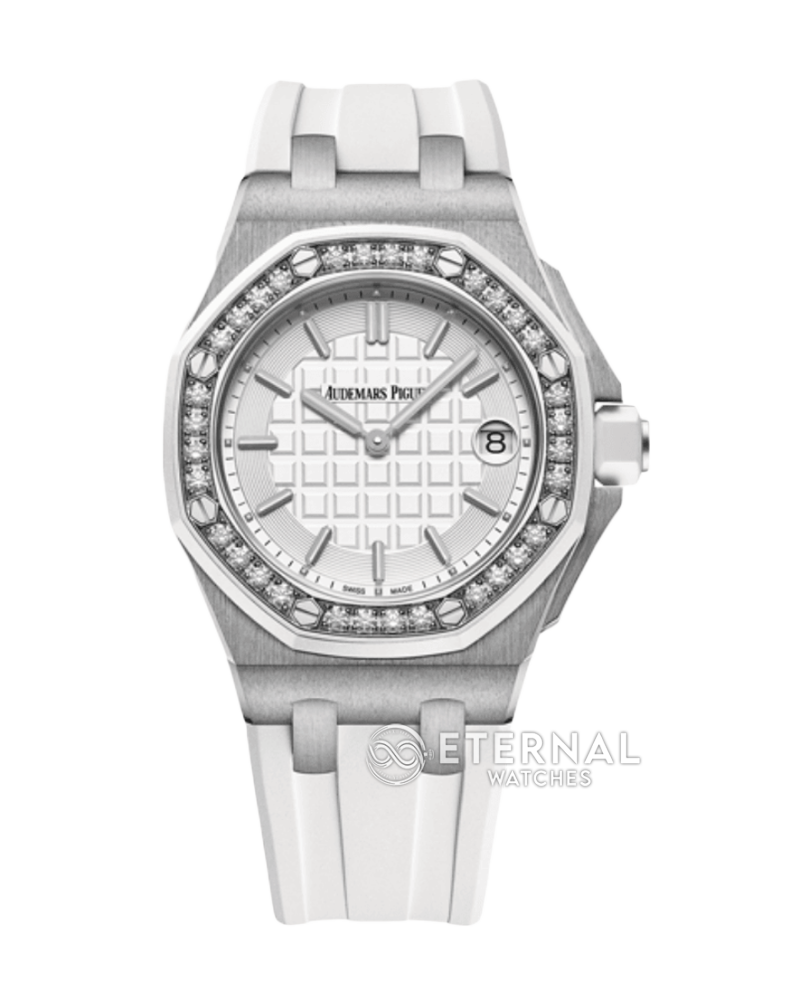 AUDEMARS PIGUET - Royal Oak Offshore 67540 37mm SS/RU Dia/Wht Swiss Quartz