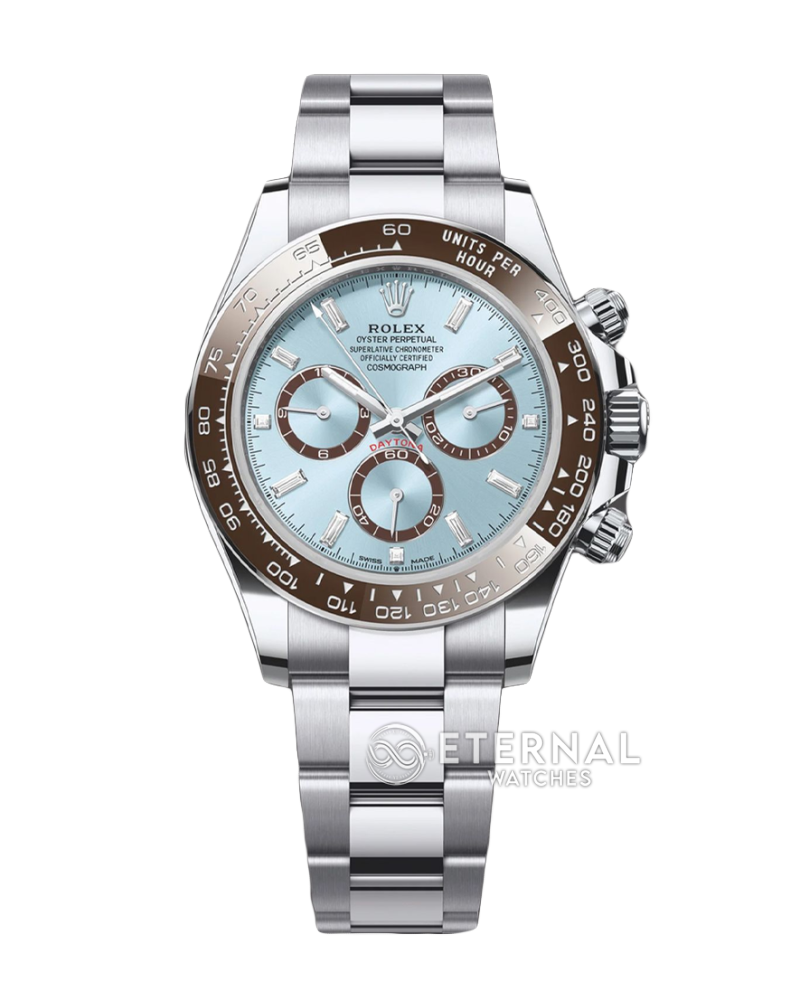ROLEX - Super Clone Cosmograph Daytona 126506 40mm SS/SS Ice-Blue/Diamond VSF DD4131 (Weight Adjusted)