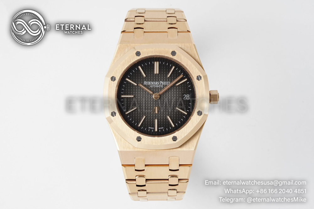 AUDEMARS PIGUET - Royal Oak Jumbo Extra Thin 39mm 16202 RG/RG Grey Dial ZF A7121