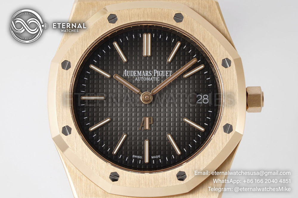 AUDEMARS PIGUET - Royal Oak Jumbo Extra Thin 39mm 16202 RG/RG Grey Dial ZF A7121