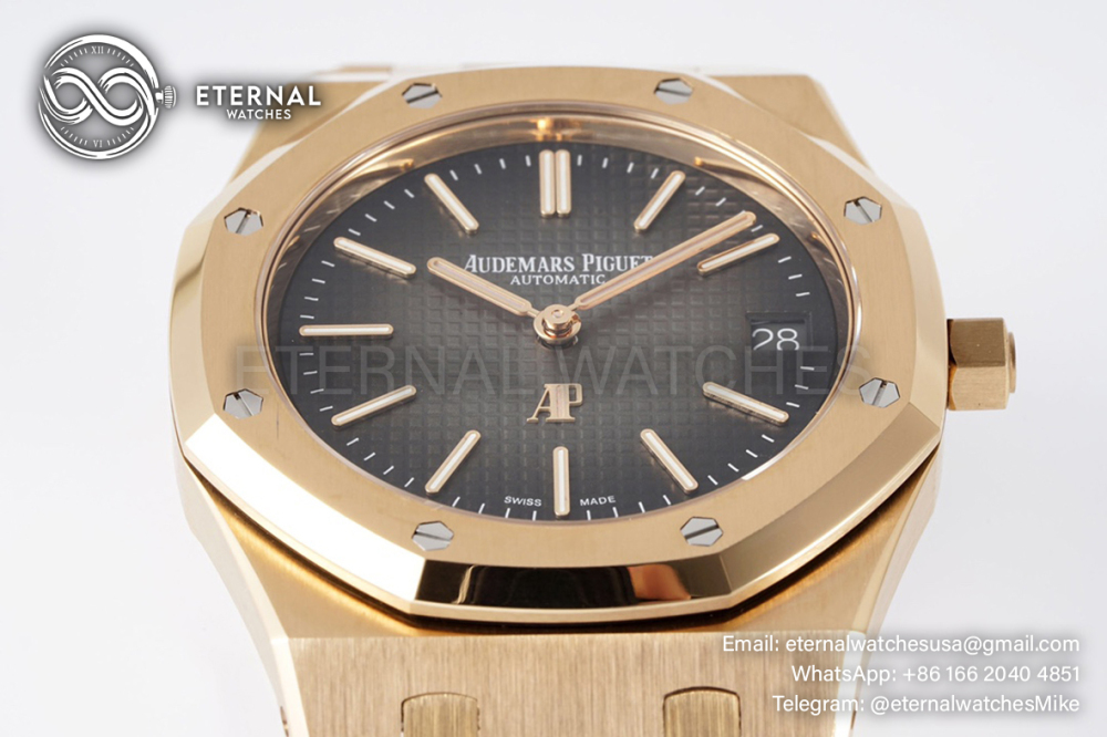 AUDEMARS PIGUET - Royal Oak Jumbo Extra Thin 39mm 16202 RG/RG Grey Dial ZF A7121