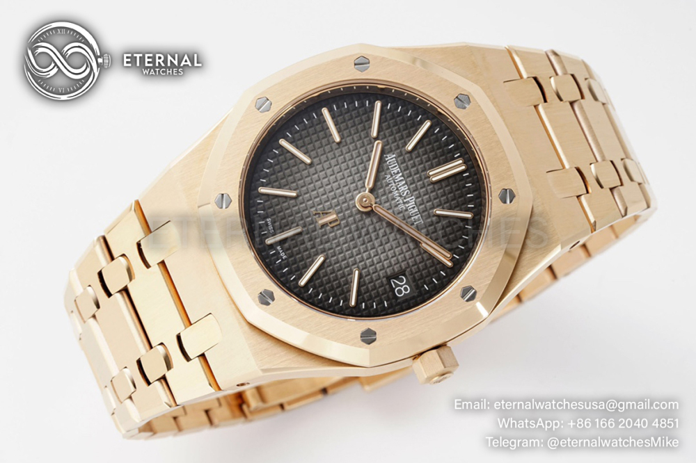 AUDEMARS PIGUET - Royal Oak Jumbo Extra Thin 39mm 16202 RG/RG Grey Dial ZF A7121