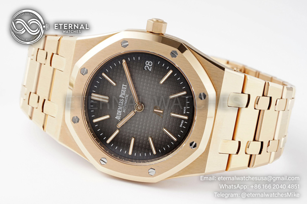 AUDEMARS PIGUET - Royal Oak Jumbo Extra Thin 39mm 16202 RG/RG Grey Dial ZF A7121