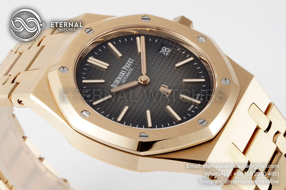 AUDEMARS PIGUET - Royal Oak Jumbo Extra Thin 39mm 16202 RG/RG Grey Dial ZF A7121